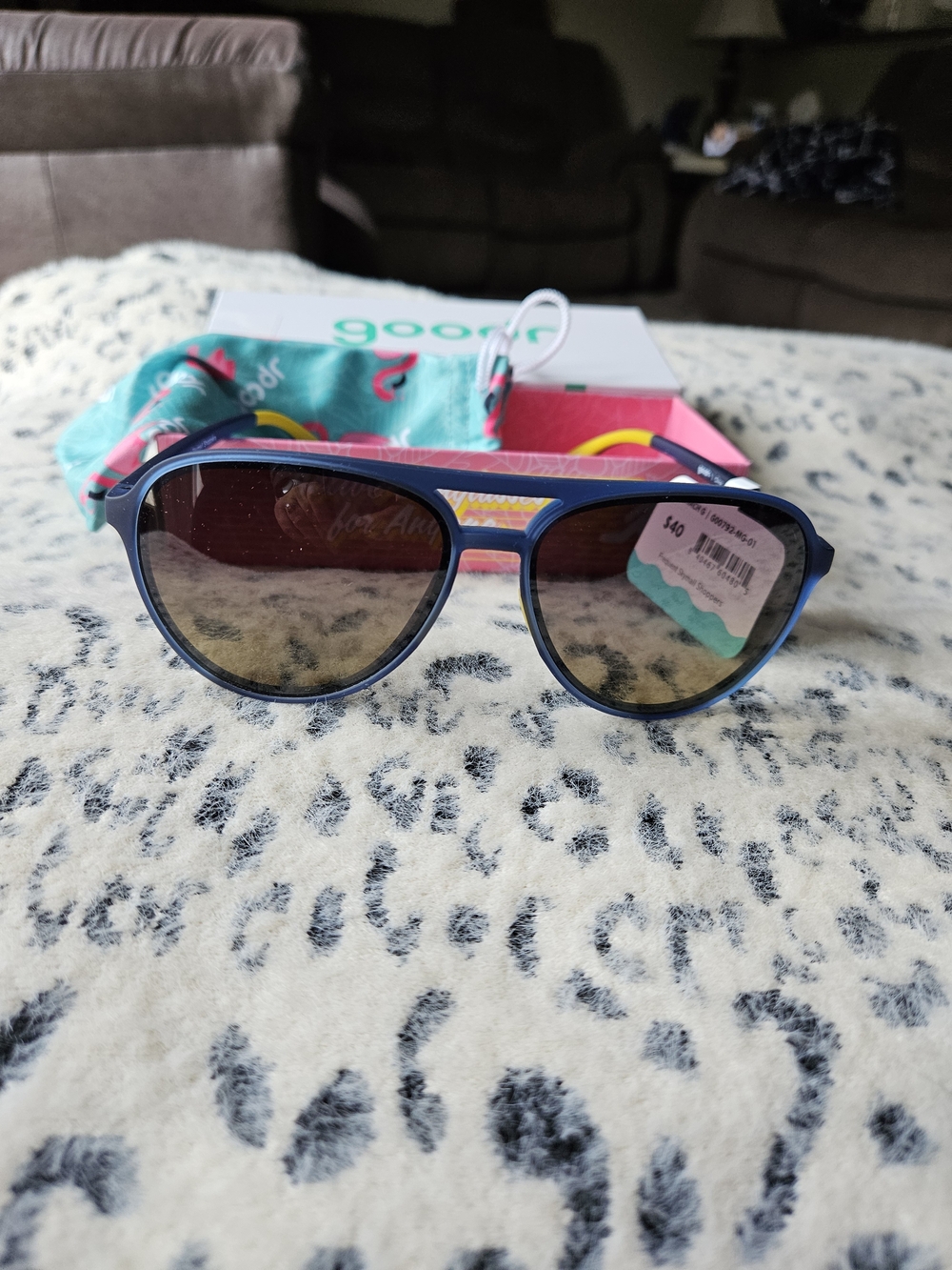 Goodr Blue Aviator Sunglasses with Gradient Lenses. "Frequent Skymall Shoppers"